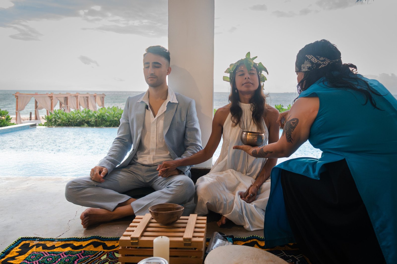 Katerine y Sebastián en el encuentro del Té Holístico